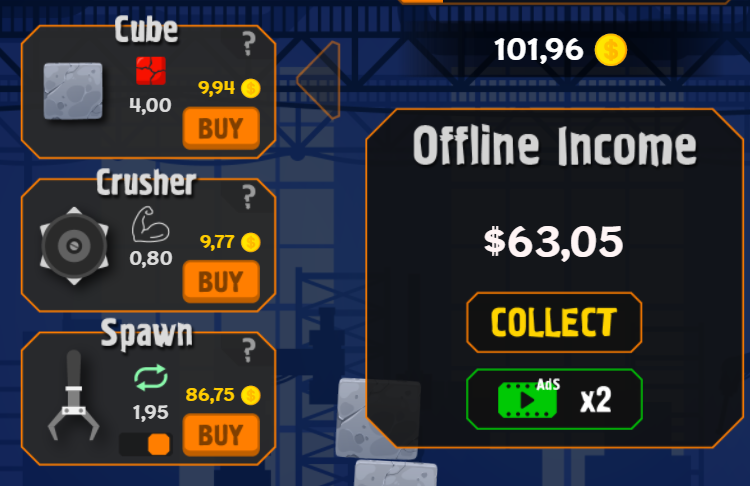 Cubes Crusher Gameplay - Power-ups